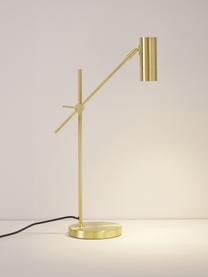 Lampa biurkowa Cassandra, Odcienie złotego, G 47 x W 55 cm