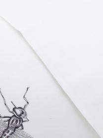 Housse de couette en coton Estuary, Blanc, noir, larg. 240 x long. 220 cm