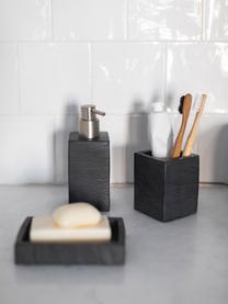 Distributeur de savon Slate, Noir, argenté, larg. 7 x haut. 17 cm