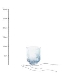 Verre à eau dégradé bleu/transparent Imani, 4 pièces, Verre, Bleu, transparent, Ø 9 x haut. 10 cm, 400 ml