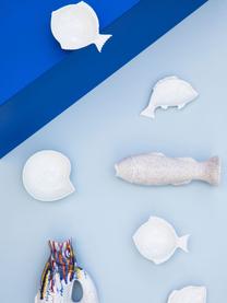Ciotola maculata a forma di pesce Doris, Porcellana, Bianco latteo maculato, Larg. 17 x Alt. 5 cm