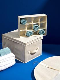 Klappbare Aufbewahrungsbox Tidy, B 40 cm, Bezug: Kunstfaser, Gestell: fester Karton, Beigetöne, B 40 x T 30 cm