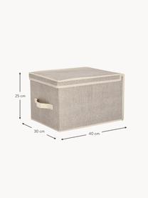 Caja plegable Tidy, An 40 cm, Tapizado: fibra sintética, Tonos beige, An 40 x F 30 cm