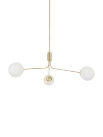 Grande suspension dorée moderne Darcy, Laiton, blanc