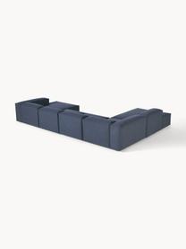 Sofá rinconera modular Lennon, Tapizado: 100% poliéster Alta resis, Estructura: madera contrachapada de p, Patas: plástico Este producto es, Tejido azul oscuro, An 418 x F 269 cm, chaise longue izquierda