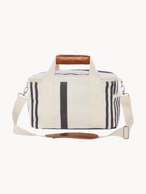 Borsa termica Retro, 40% cotone, 40% poliestere, 15% PVC riciclato, 5% pelle, Bianco crema, antracite, Larg. 32 x Alt. 20 cm