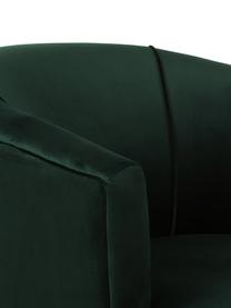 Fauteuil cocktail en velours vert foncé Ella, Velours vert foncé, larg. 74 x prof. 78 cm