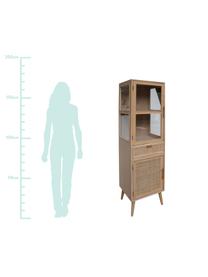 Vitrina Cayetana, Estructura: tablero de fibras de dens, Beige, An 47 x Al 174 cm