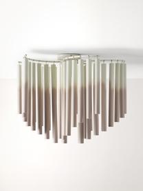 Plafonnier design Coralie, Blanc, beige, Ø 12 x haut. 45 cm