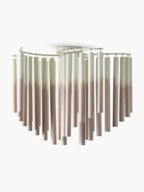 Design Deckenleuchte Coralie, Lampenschirm: 100 % Eschenholz, Off White, Beige, Ø 12 x H 45 cm