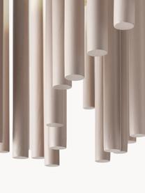 Lámpara de techo de diseño Coralie, Pantalla: 100% madera de fresno, Off White, beige, Ø 12 x Al 45 cm