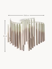 Lampada a sospensione Coralie, Paralume: 100% legno di frassino, Bianco latte, beige, Ø 12 x Alt. 45 cm