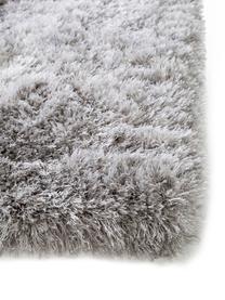 Glänzender Hochflor-Teppich Lea in Hellgrau, Flor: 50% Polyester, 50% Polypr, Grau, B 300 x L 400 cm (Größe XL)