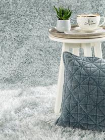 Glänzender Hochflor-Teppich Lea in Hellgrau, Flor: 50% Polyester, 50% Polypr, Grau, B 300 x L 400 cm (Größe XL)