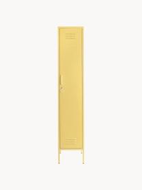 Petite armoire The Skinny, Acier, revêtement par poudre, Jaune pâle, larg. 35 x haut. 183 cm