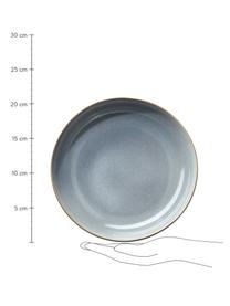 Hlboký tanier z kameniny Saisons, Ø 21, 6 ks, Kamenina, Modrá, Ø 21 cm