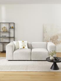 Modulares Sofa Lena (3-Sitzer), Bezug: Webstoff (88% Polyester, , Gestell: Kiefernholz, Schichtholz,, Füße: Kunststoff, Webstoff Cremeweiß, B 209 x T 106 cm