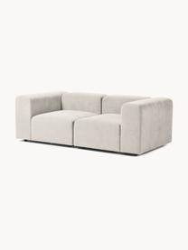 Modulares Sofa Lena (3-Sitzer), Bezug: Webstoff (88% Polyester, , Gestell: Kiefernholz, Schichtholz,, Webstoff Cremeweiss, B 209 x T 106 cm