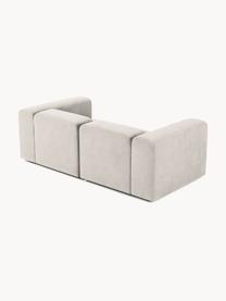 Modulares Sofa Lena (3-Sitzer), Bezug: Webstoff (88% Polyester, , Gestell: Kiefernholz, Schichtholz,, Füße: Kunststoff, Webstoff Cremeweiß, B 209 x T 106 cm