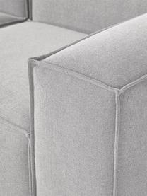 Modulares Sofa Lennon (3-Sitzer), Bezug: 100 % Polyester Der strap, Gestell: Massives Kiefernholz, Spe, Füße: Kunststoff Dieses Produkt, Webstoff Grau, B 238 x T 119 cm