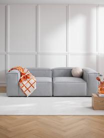 Modulares Sofa Lennon (3-Sitzer), Bezug: 100 % Polyester Der strap, Gestell: Massives Kiefernholz, Spe, Füße: Kunststoff Dieses Produkt, Webstoff Grau, B 238 x T 119 cm