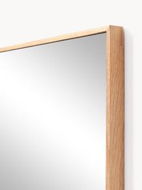 Nástenné zrkadlo s hnedým dreveným rámom Avery, Dubové drevo, Š 60 x V 160 cm
