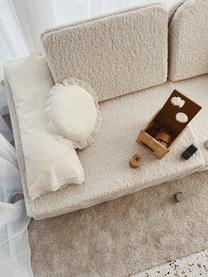 Ręcznie wykonana sofa modułowa Teddy dla dzieci Mila, Tapicerka: Teddy (100% poliester), Jasnobeżowy Teddy, S 168 x G 84 cm