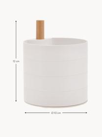 Boîte à bijoux Tosca, Blanc, bois clair, larg. 10 x haut. 12 cm