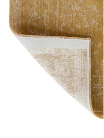 Tappeto vintage in ciniglia Medaillon, Retro: filato di ciniglia rivest, Giallo, Larg. 80 x Lung. 150 cm (taglia XS)