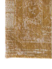 Tapis vintage chenille Medaillon, Jaune