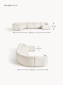 Modulární sedací souprava Sofia, Krémově bílá, Š 404 cm, H 231 cm, pravé rohové provedení
