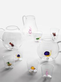 Handgefertigte Wassergläser Animal Farm, 6er-Set, Borosilikatglas, Transparent, Bunt, Ø 9 x H 8 cm, 350 ml