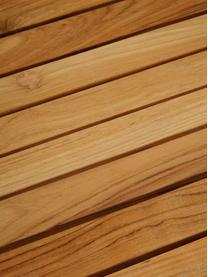 Outdoor armstoel Hard & Ellen van hout, Frame: gepoedercoat aluminium, Wit, teakhoutkleurig, B 56 x H 78 cm