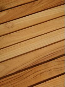 Outdoor armstoel Hard & Ellen van hout, Frame: gepoedercoat aluminium, Teakhout, wit, B 56 x H 78 cm