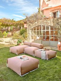 Tuin loungefauteuil Square, Bekleding: polyester, polypropyleen,, Frame: gelakt aluminium, Roze, B 101 x D 101 cm