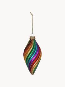 Kerstboomhangers Rainbow, 6 stuks, Glas, Meerkleurig, Ø 6 x H 13 cm