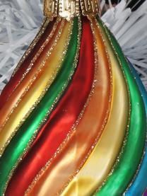 Baumanhänger Rainbow, 6 Stück, Glas, Bunt, Ø 6 x H 13 cm