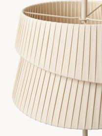 Lámpara de pie con pantala asimetrica Nyla, Pantalla: lino, Cable: cubierto en tela, Beige, Al 160 cm
