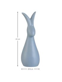 Figuras decorativas Rabbits, 2 uds., Gres, Azul, An 8 x Al 22 cm