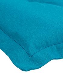 Hoog effen tuinstoelkussen Panama in turquoise, Turquoiseblauw, 50 x 123 cm