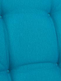 Hoog effen tuinstoelkussen Panama in turquoise, Turquoiseblauw, 50 x 123 cm