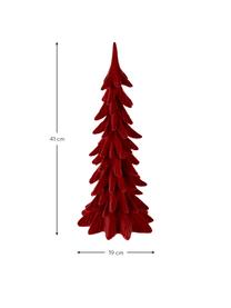 Albero natalizio decorativo rosso Tanne, Poliresina, Rosso, Larg. 19 x Alt. 41 cm