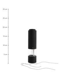 Elektrický mlynček na soľ a korenie Lecta, Akryl, plast (ABS), guma, keramika, Čierna, priehľadná, odtiene striebornej, Ø 5 x V 19 cm