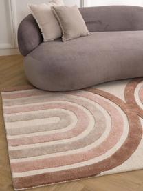 Alfombra artesanal de pelo corto Jules, Tonos beige, An 120 x L 180 cm (Tamaño S)