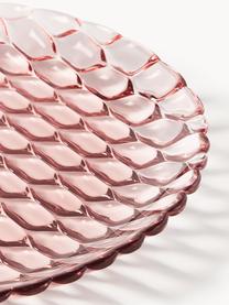 Plytké taniere so štruktúrovaným vzorom Jellies, 4 ks, Plast, Svetloružová, Ø 27 cm