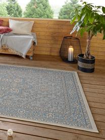 In- & Outdoor-Teppich Anjara im Vintage Style, 100% Polypropylen, Azurblau, Taupe, B 200 x L 290 cm (Größe L)