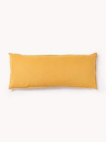 Funda de almohada de percal lavado Debbie, Amarillo mostaza, An 45 x L 110 cm