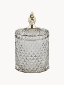Contenitore Myan, Vetro, Grigio, dorato, Ø 10 x Alt. 18 cm