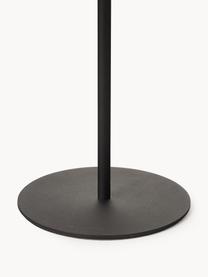 Lámpara de mesa LED solar con pantalla de ratán Kyra, Pantalla: ratán, Estructura: metal con pintura en polv, Beige claro, negro, Ø 25 x Al 48 cm