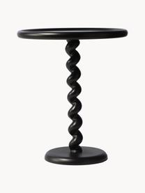 Kulatý odkládací stolek Twister, Hliník s práškovým nástřikem, Černá, Ø 46 cm, V 56 cm